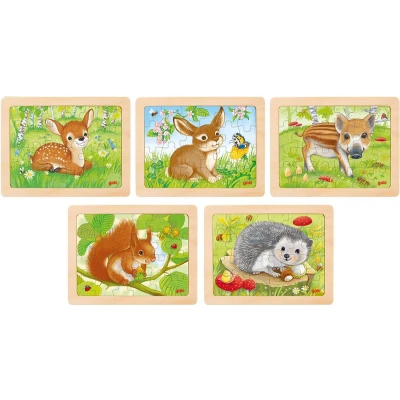 Afbeelding van Goki Houten Legpuzzel Bosdier, 24st.