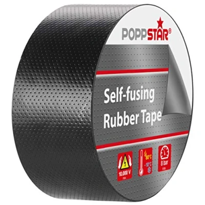 Afbeelding van Poppstar 1x Zelfdichtende Universele Isolatietape en Afdichtingstape, LxBxH 5m x 38mm 0,76mm, zwart