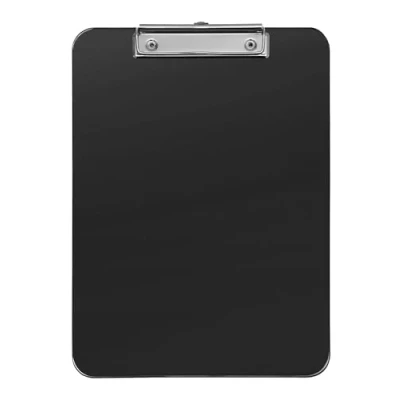 Afbeelding van Wedo 57601 klembord (A4, kunststof, met afgeronde hoeken, vernikkelde metalen klem en ophangoog) zwart