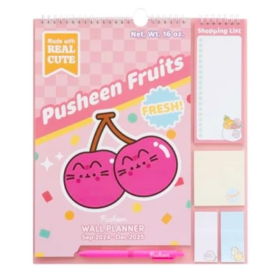 Afbeelding van Grupo Erik Wandkalender 2024 2025 Pusheen 16 maanden van September tot December Wekelijkse planner bord voor het gezin