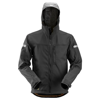 Afbeelding van Snickers Allroundwork, Softshell Jack Met Capuchon, Zwart (0404), XS
