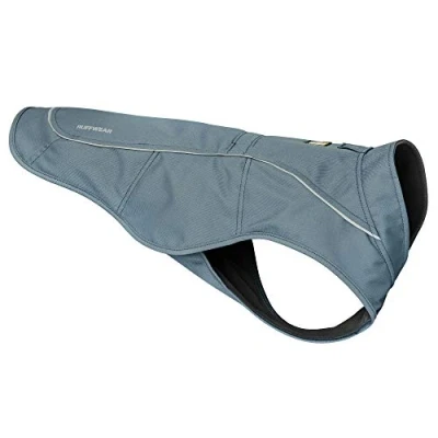 Afbeelding van RUFFWEAR Overjas, hondenjas met riem en harnas portaal gat, premium fleece gevoerde verstelbare lichtgewicht pullover veldjas, voor koud weer, machinewasbaar, leisteenblauw Large (81 91 cm)