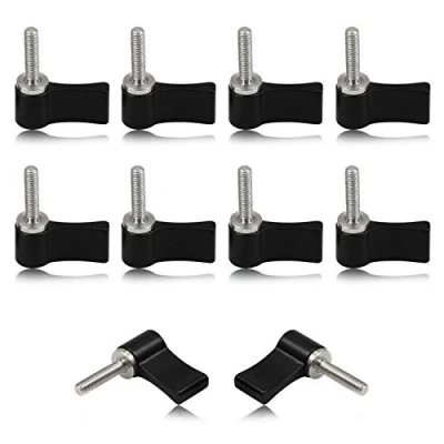 Afbeelding van SPEEDWOX 10 Stks M4 17mm Draaiknop Draaien Knop, Verstelbare Duimhefboom Schroef, Duim Schroef met Enkele Vleugel, Rode Aluminiumlegering voor Elektronische Apparatuur