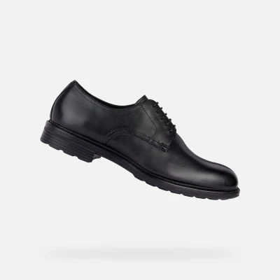 Afbeelding van Geox WALK Pleasure Veterschoenen, Heren, Maat: 41, Black Leer