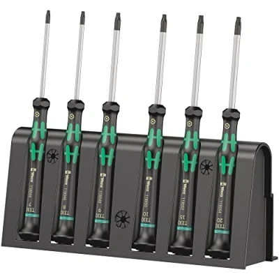 Afbeelding van Wera Elektroniker TORX BO schroevendraaierset 2067/6 + rek, 6 delig, 05118154001