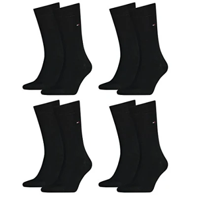 Afbeelding van Tommy Hilfiger CLSSC Herensokken, verpakking van 8 stuks, zwart, 39 42 EU