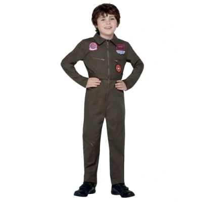 Afbeelding van Smiffys Top Gun Kinder Kostuum Kids tm 12 jaar Bruin