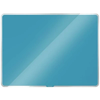 Afbeelding van Leitz Cosy Glazen, Magnetisch Whiteboard Met Montageset Glassboard Inclusief Microvezeldoek, Uitwisbare Marker Wisser 600x400mm Ideaal Voor Thuiskantoor/Thuiswerken Sereen Blauw
