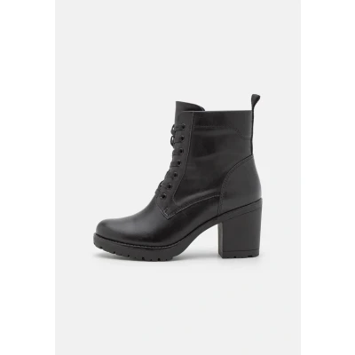 Afbeelding van MARCO TOZZI dames 2 25204 41 Lace Boot Heel, Black, 37 EU