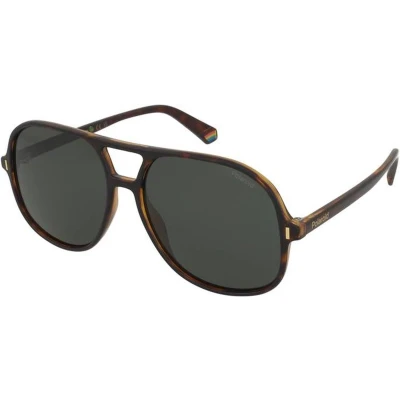 Afbeelding van Polaroid Unisex Zonnebril, Maat: 57, Havana