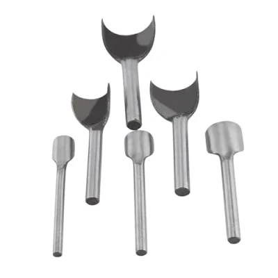 Afbeelding van Set van 6 snijgereedschappen, halfrond, perforatie, 15 40 mm, voor riem, portemonnee, handwerk leer, lederwaren