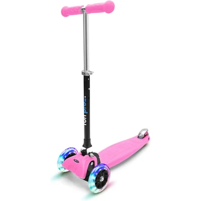 Afbeelding van Fun Pro One Kinderscooter Step Kickboard 3 6 Jaar Zwaartekrachtstuur Led Wielen Met Dynamo Tot 50 Kg Lichaamsgewicht Ca. 130 Cm Lichaamslengte Inklapbaar In Hoogte Verstelbaar Stuur Roze