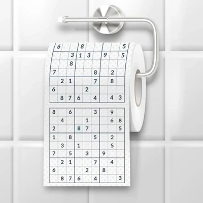 Afbeelding van Sudoku toiletpapier het leuke voor puzzelfans