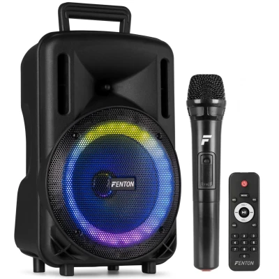 Afbeelding van Fenton FT08LED MK2 party speaker met Bluetooth Karaoke