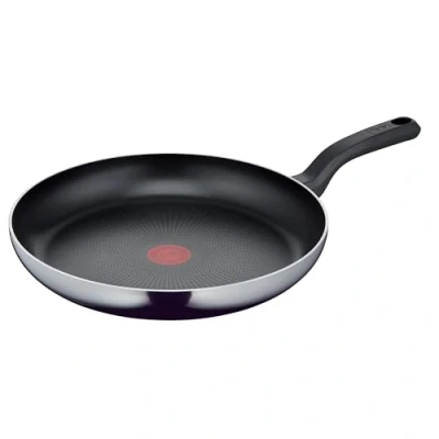Afbeelding van Tefal D52608 Resist braadpan 32 cm veilige titanium anti aanbaklaag thermosignaal temperatuurindicator eenvoudige reiniging Flame Protect technologie zwart