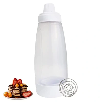 Afbeelding van Deegdispenser Deegportioneerder Pannenkoeken Deegdoseerfles 1L Deegfles Eenhandig Deegmixer voor Poffertjes Donut Muffins Crêpe Knijpfles Deegdoseerder