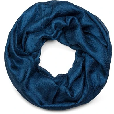 Afbeelding van styleBREAKER Loop sjaal licht en zijdezacht in uni kleuren, buissjaal, doek, unisex 01017063, Kleur:Donkerblauw