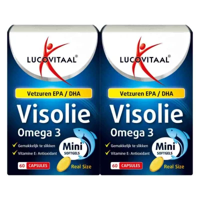 Afbeelding van 2x Lucovitaal Visolie Omega 3 mini softgels 60