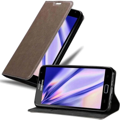 Afbeelding van Cadorabo Hoesje geschikt voor Samsung Galaxy NOTE 1 in KOFFIE BRUIN Beschermhoes met magnetische sluiting, standfunctie en kaartvakje Book Case Cover Etui