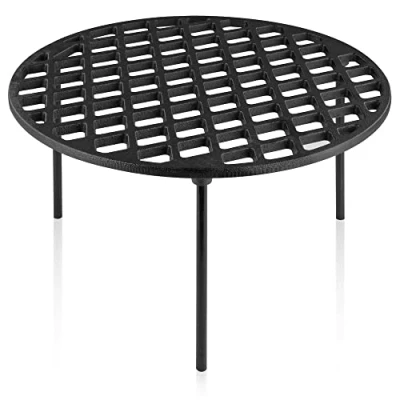 Afbeelding van BBQ Toro gietijzeren grillrooster Ø 35 cm met 3 poten rond Dutch Oven onderzetter, grill accessoires driepoot, grillrooster, rooster