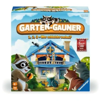 Afbeelding van Ravensburger 22698 Garten Gauner: 1, 2, 3 Wer schleicht vorbei? Kinderspiel ab 6 Jahren für 2 4 Personen