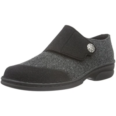 Afbeelding van Berkemann Jarla Hoge pantoffels voor dames, Zwart Patch, 37 EU