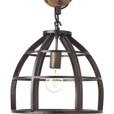 Afbeelding van Leen Bakker Brilliant Hanglamp Matrix Zwart Ø34x147cm Hanglampen Hout