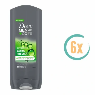 Afbeelding van 6x Dove Extra Fresh 3in1 Douchegel 400ml