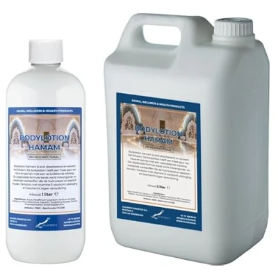Afbeelding van Bodylotion Hamam 1 liter hervulbaar + Jerrycan 5 navulling