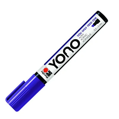 Afbeelding van Marabu 12400102251 YONO marker, violet 251, veelzijdige acrylstift met Japanse wigvormige punt 0,5 5 mm, waterbasis, lichtecht en waterbestendig, voor bijna alle ondergronden
