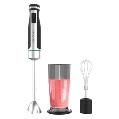 Afbeelding van Cecotec PowerGear 1500 XL Cream staafmixer, W vermogen, extra lange spatbescherming, 21 snelheden + turbo, soft touch coating, accessoires inbegrepen