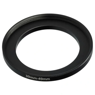 Afbeelding van vhbw Step Up ring adapter van 39 mm naar 49 voor cameralens filteradapter, metaal, zwart
