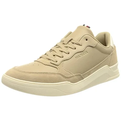 Afbeelding van Tommy Hilfiger Elevated Cupsole Sneakers laag, Heren, Maat: 40, Beige Leer