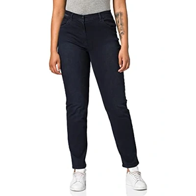 Afbeelding van BRAX Style Corry Slash Slim fit jeans, Dames, Maat: 40xR, Dark blue mit effekt