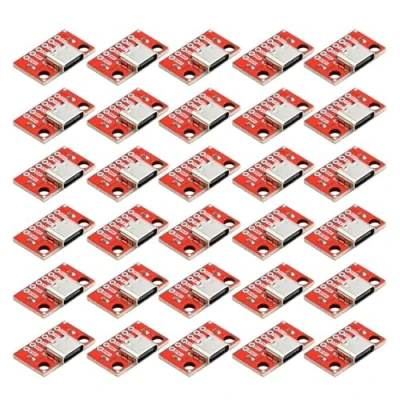 Afbeelding van USB C Breakout Board Serial aansluiting vrouwelijke conversiekaart, type bus PCB printplaat (20)