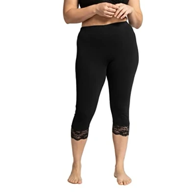 Afbeelding van Ulla Popken Legging, Dames, Maat: 42/44, Schwarz