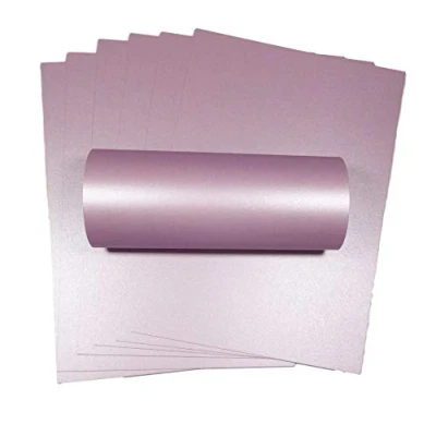 Afbeelding van Syntego 10 vellen bleke lila parelmoer Shimmer dubbelzijdige A4 decoratieve kaart 300gsm
