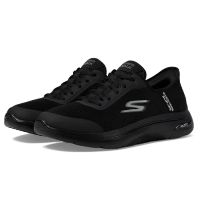 Afbeelding van Skechers Performance GO WALK ARCH FIT 2.0 SLIP IN LACE UP Sportieve wandelschoenen black, Heren, Maat: 47, Black Textiel/ synthetisch