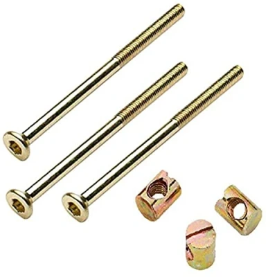 Afbeelding van Merriway® BH01772 (10 stuks) 60 mm x 6 (2,3/8 1/4 inch) inbuskop meubelbout en tonmoer 10 stuks