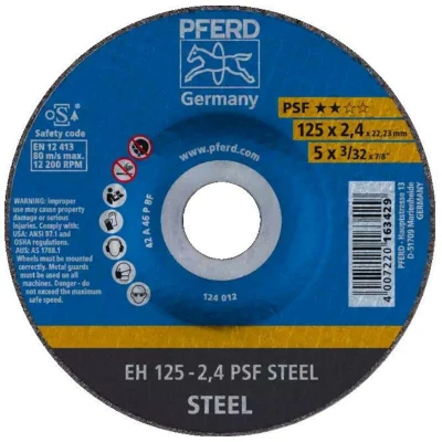 Afbeelding van PFERD PSF STEEL 61720222 Doorslijpschijf gebogen 125 mm 25 stuk(s) Staal
