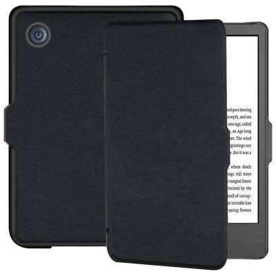 Afbeelding van Kobo Clara 2E Hoes: iMoshion Slim Hard Case Bookcase Zwart Kunstleder E Reader Hoezen