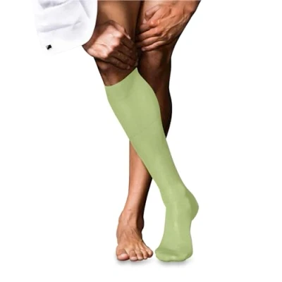 Afbeelding van FALKE Heren Kniekousen No. 9 M Kh katoen lang eenkleurig 1 paar, Groen Lemon 7498, 45 46