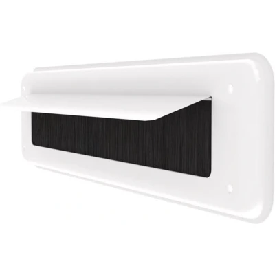 Afbeelding van Door line binnenbriefplaat alu wit met witte klep