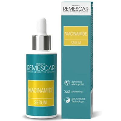 Afbeelding van Remescar Niacinamide Serum Gezichtsserum 30ml 10% Voor Gezichtsverzorging Vermindert Pigmentvlekken en Maakt de Poriën Strakker Versterkt Huidbarrière een Egale Teint