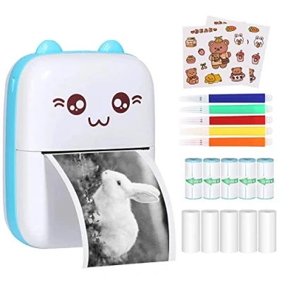 Afbeelding van PNGOS mini printer, mobiele fotoprint, bluetooth, thermische compatibel met iPhone iOS Android, sticker, printer telefoon voor journal, doe het zelfstickers,