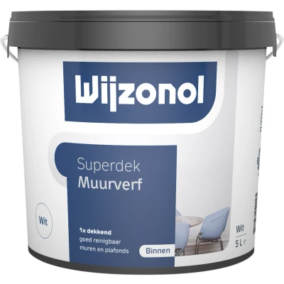 Afbeelding van Wijzonol Superdek Muurverf 5 liter Muurverven