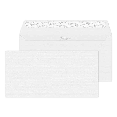 Afbeelding van Blake Envelopes Premium Business 91882 enveloppen zelfklevende diamant wit geribbeld DL 110 x 220 mm 120g/m² 500 stuks