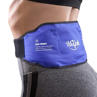 Afbeelding van Hilph Ijspak voor verlichting van rugpijn, herbruikbaar ijspakket onderrug, warm en koud compressietherapie, lumbale rugblessures, heupzenuw, hernia of degeneratieve schijf,
