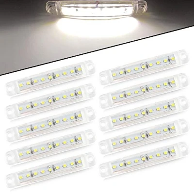 Afbeelding van Yifengshun 10st Zijlicht 9SMD 12 24V Super Heldere LED Zijlichten Voor Zijmarkeringslichten Auto Driving Truck Bus/Trailer Front Light Motorcycle Trailer Achterlichten (Wit)