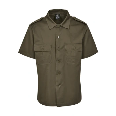 Afbeelding van Brandit Herren US HEMD Overhemd, Heren, Maat: Small, Olive
